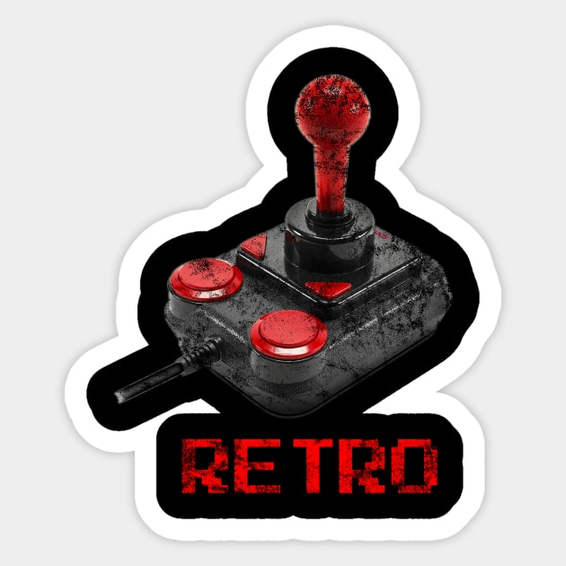 Retro Joystick Sticker by onekdesigns